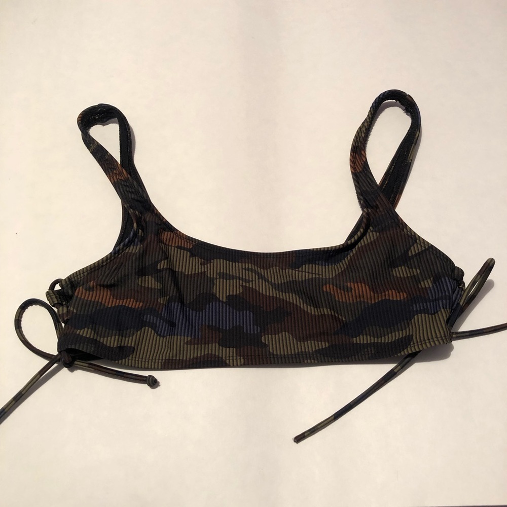 No Boundaries Camo Bikini Top